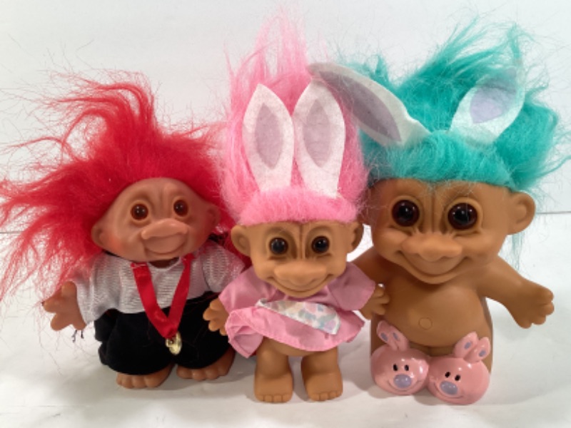 Photo 3 of VINTAGE TROLLS MADE BY RUSS BERNIE AND COMPANY INC. AND D.A.M. 1986 TROLL DOLLS. LOT OF 7