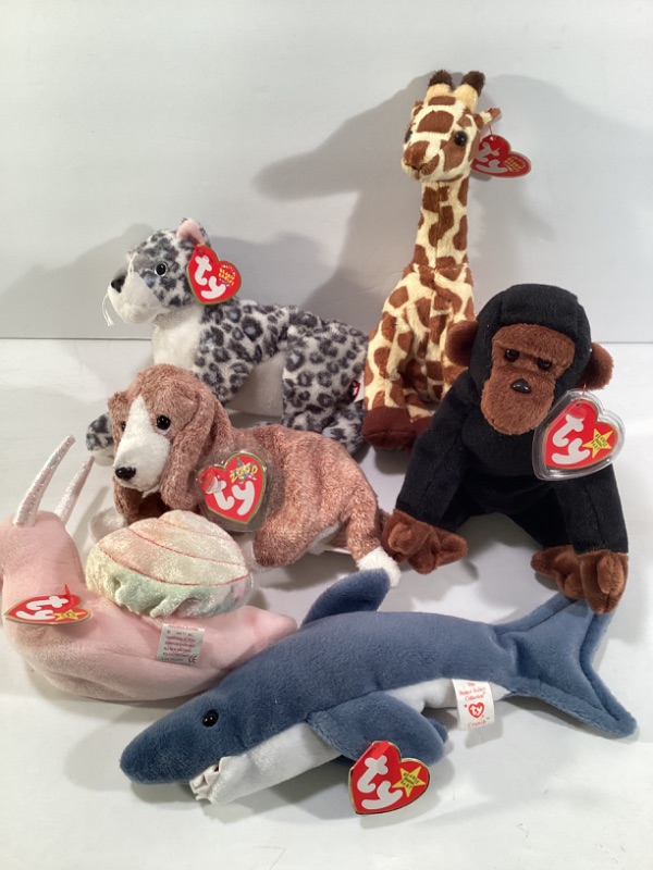 Photo 3 of TY BEANIE BABIES NOS WITH TAGS. LOT OF 12