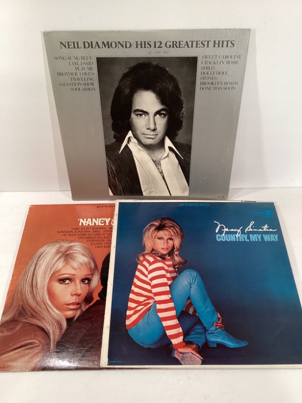 Photo 1 of NEIL DIAMOND HIS GREATEST HITS. NANCY SINATRA VINYL RECORDS