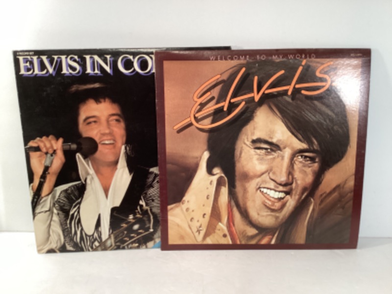 Photo 1 of ELVIS VINYL RECORDS IN CONCERT AND WELCOME TO MY WORLD