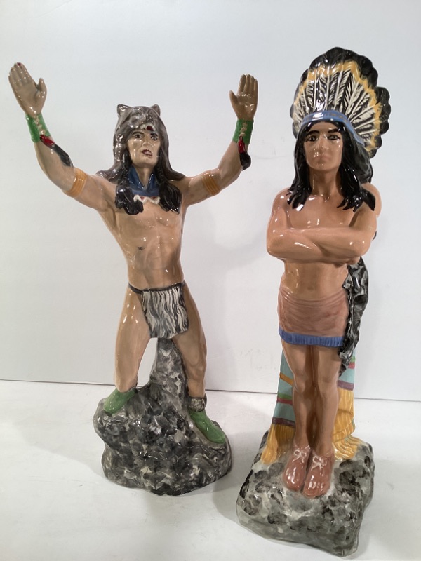 Photo 2 of NATIVE AMERICAN GLAZED POTTERY SCULPTURES 15”H