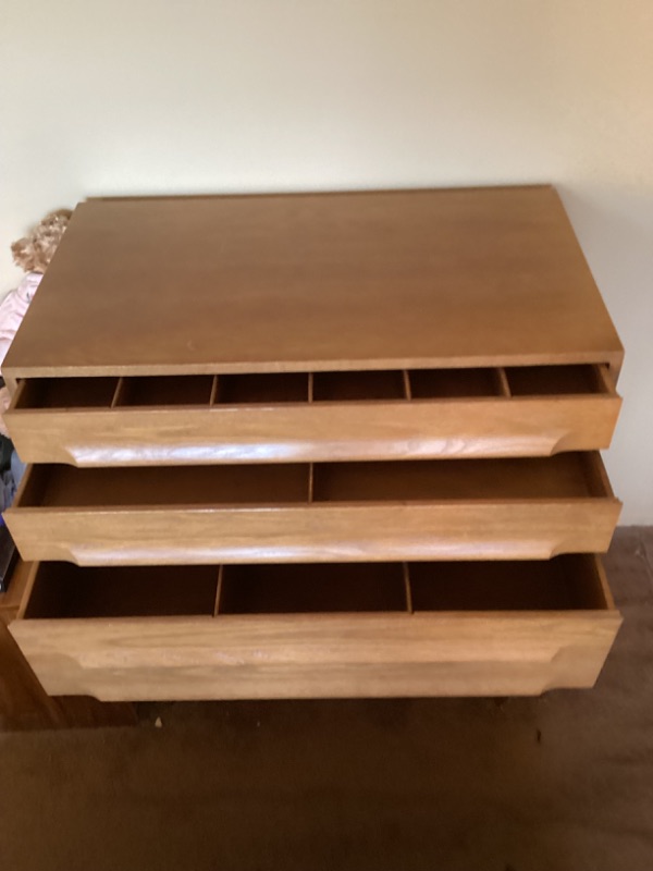 Photo 2 of MID-CENTURY JACK VAN DER MOLEN TALLBOY 6 DRAWER DRESSER 36”x 20”x 42” (MATCHING ITEMS IN AUCTION)