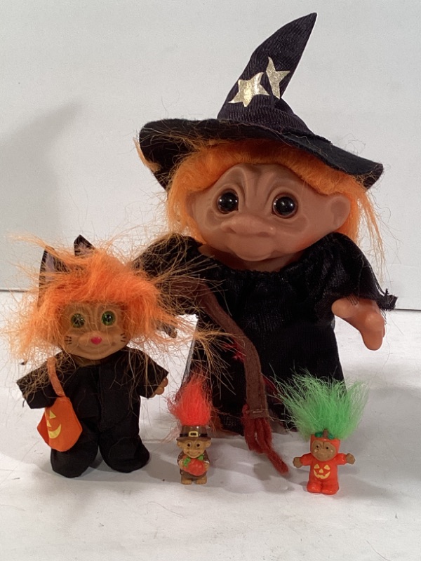 Photo 2 of VINTAGE D.A.M. & RUSS AND BERNIE COLLECTION INC. HALLOWEEN TROLL DOLLS.  LOT OF 6