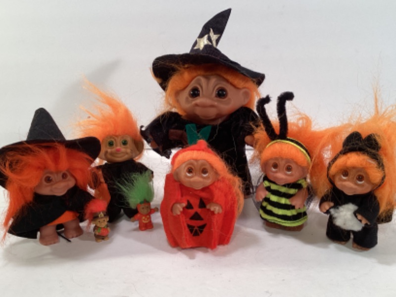 Photo 1 of VINTAGE D.A.M. & RUSS AND BERNIE COLLECTION INC. HALLOWEEN TROLL DOLLS.  LOT OF 6