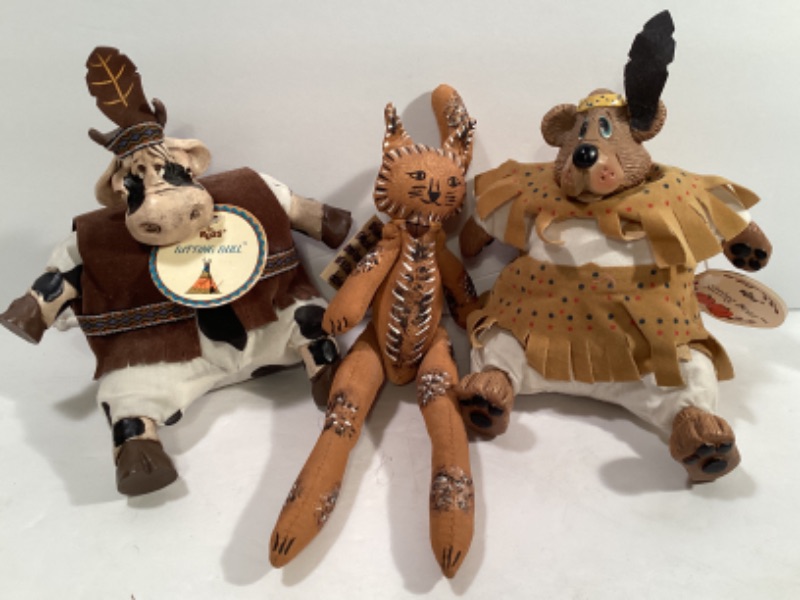 Photo 1 of RUSS SITTING BULL & BEAR AND WHIMSICAL CAT