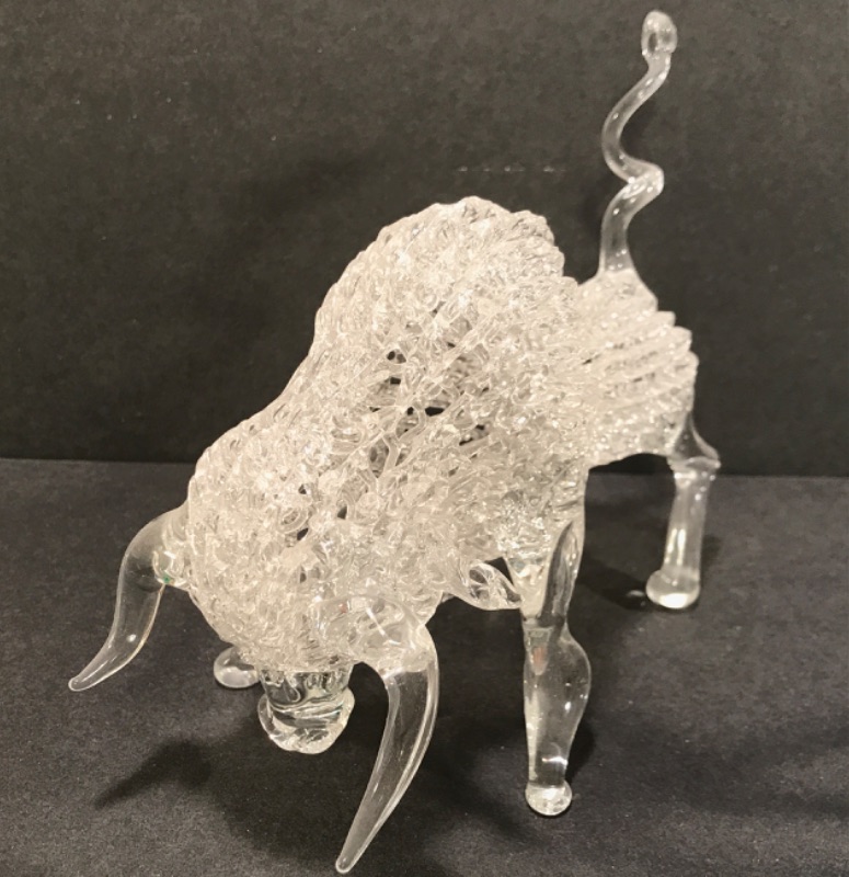 Photo 1 of HANDBLOWN GLASS BULL