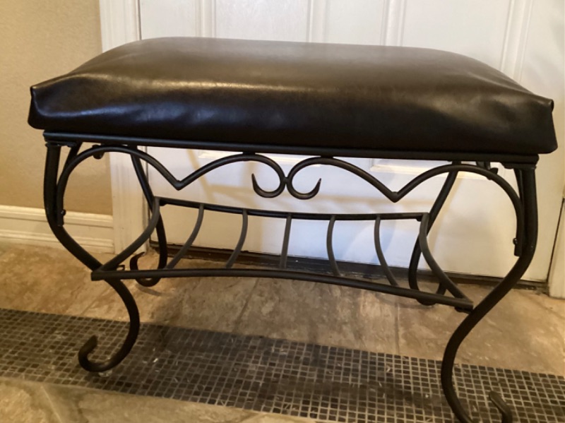 Photo 1 of METAL FRAME CUSHIONED BENCH
24 X 16 X 19
