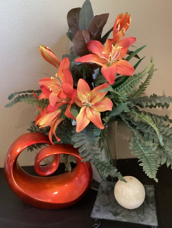 Photo 1 of MODERN ORANGE DECOR, TIGER LIKY FLORAL DECOR & MORE