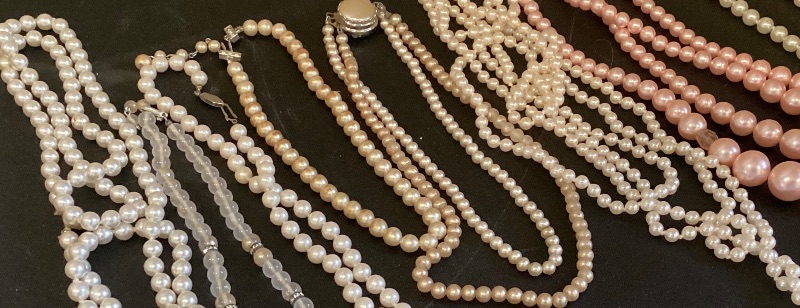 Photo 2 of SIMULATED PEARL NECKLACES & MORE - SOME VINTAGE