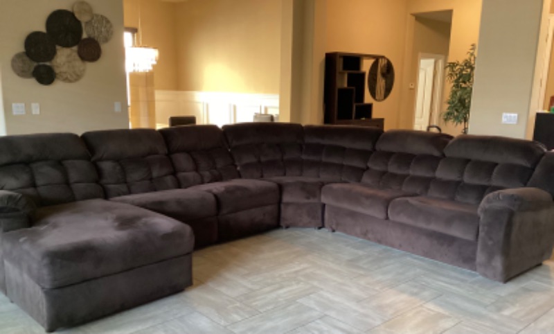 Photo 2 of EXTRA LARGE L SHAPED RECLINING SOFA & LOUNGE 108” END TO MIDDLE & 133” FROM CORNER TO LOUNGE