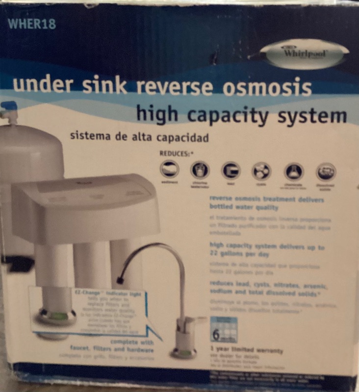 Photo 1 of WHIRLPOOL UNDER SINK REVERSE OSMOSIS - HIGH CAPACITY NIB