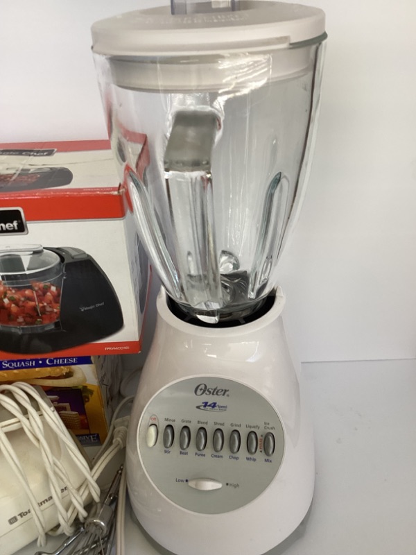 Photo 2 of MAGIC CHEF MINI ELECTRIC CHOPPER, FRENCH FRY MAKER, OSTER BLENDER & MORE