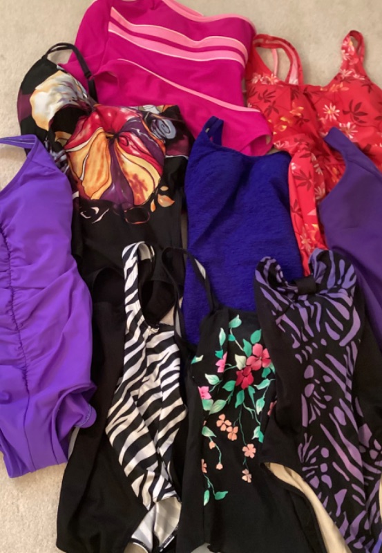 Photo 2 of BATHING SUITS SIZES 10 & 12 GOOD CONDITION- 9 ITEMS