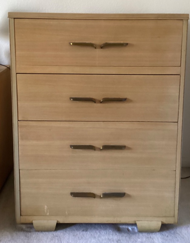 Photo 1 of MID CENTURY MODERN 4 DRAWER TALL BOY DRESSER 32”X 18 X 43”