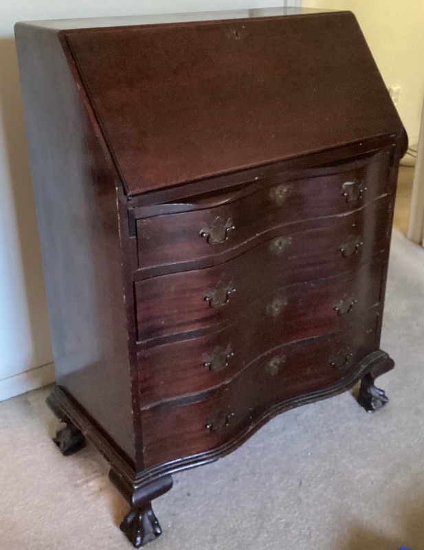 Photo 2 of ANTIQUE SECRETARY DESK W/ KEY