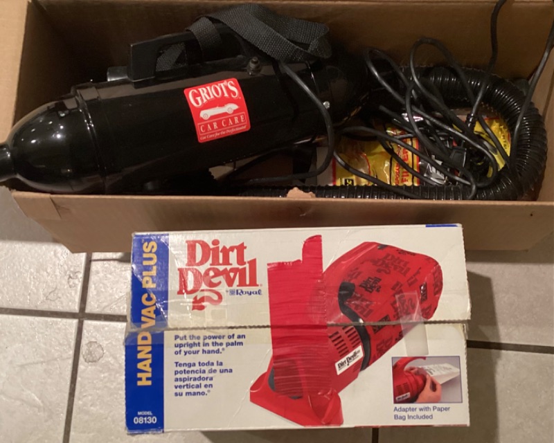 Photo 1 of DIRT DEVIL AND GRIOTS PORTABLE VACUUMS