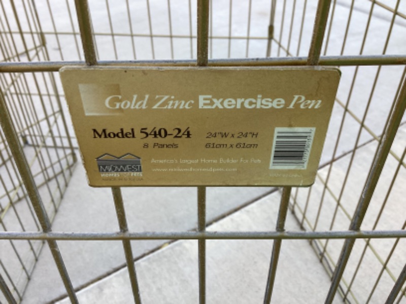 Photo 3 of GOLD ZINC EXERCISES PEN FOR PETS 8 PANELS 24Wx24H