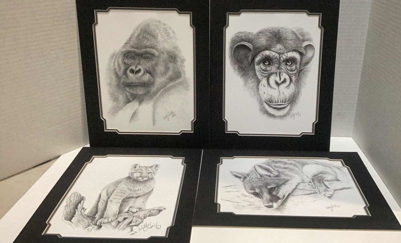 Photo 4 of FOUR KELLY SIX SIGNED ANIMAL LITHOGRAPHS 11” X 14”