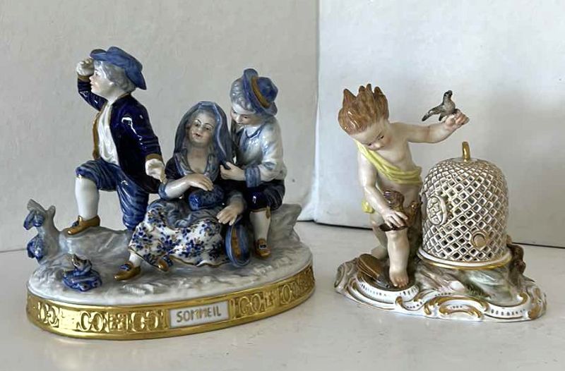 Photo 1 of 2-VINTAGE PORCELAIN COLLECTIBLE FIGURINES