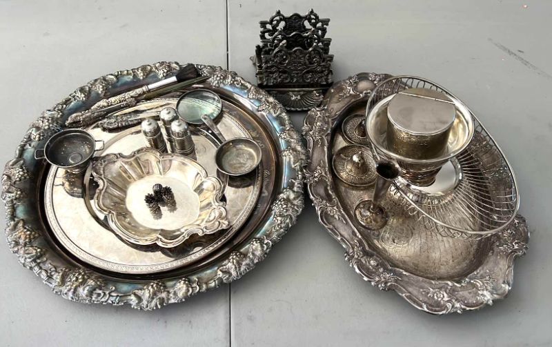 Photo 1 of SILVER AND PEWTER SERVEWARE