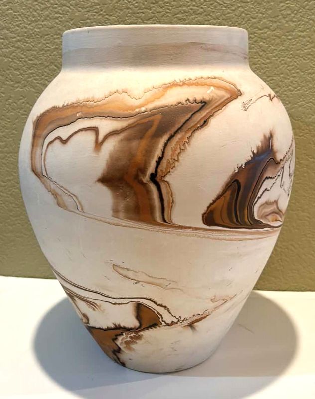 Photo 1 of NEMADJI EARTH POTTERY HAND MADE VASE- MADE FROM 25 THOUSAND YEAR OLD RETREATING GLACIERS