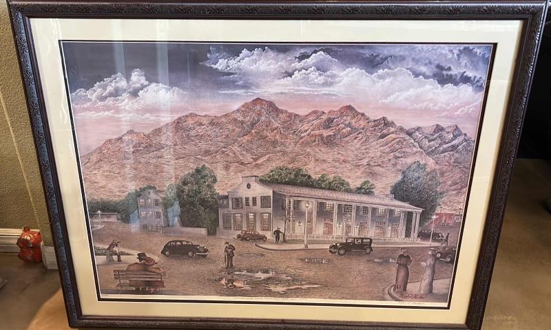 Photo 1 of WALL DECOR - SIGNED NUMBERED’ “DIAMOND IN THE DESERT BOULDER DAM HOTEL CIRCA 1937 FRAMED ARTWORK 43” x 32”