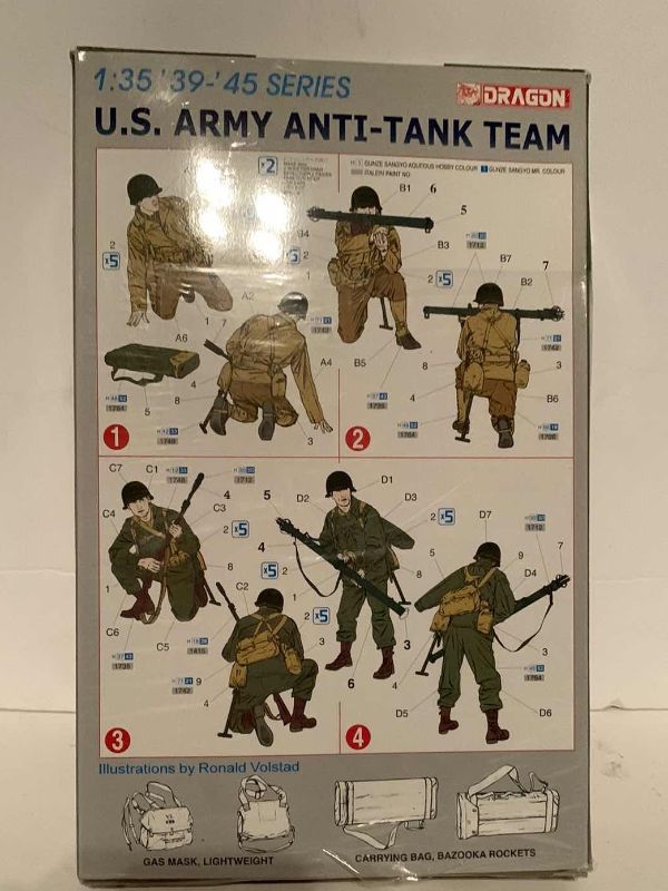 Photo 2 of DRAGON 1939-1945 U.S. ARMY ANTI-TANK TEAM 1:35 MODEL KIT 