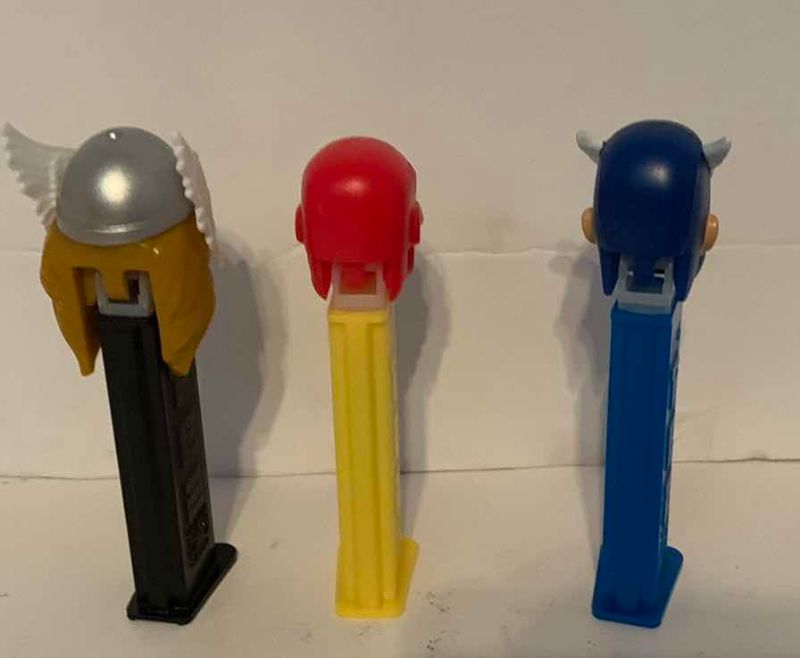 Photo 2 of PEZ MARVEL COMICS THOR, IRON MAN, AND CAPTAIN AMERICA