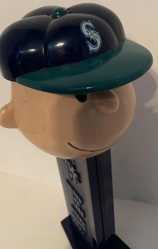 Photo 2 of EXTRA LARGE PEZ CHARLIE BROWN SEATTLE MARINERS OFFICIAL MLB BASEBALL 11” TALL DISPENSER