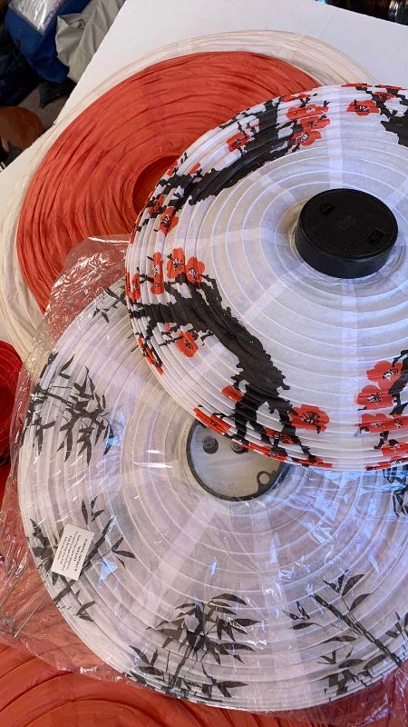 Photo 1 of ASSORTED PAPER LANTERNS