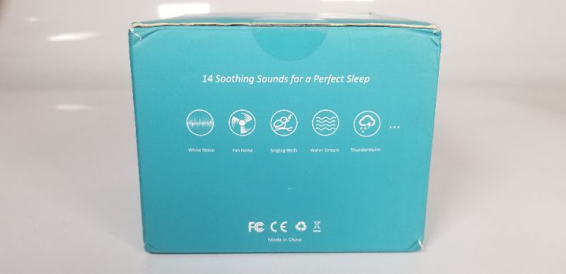 Photo 2 of SLEEP SOUND MACHINE WITH 14 NATURAL SOUNDS, CUSTOMIZABLE TRIMER COLOR WHITE NEW