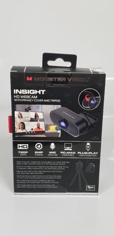 Photo 3 of INSIGHT HD WEBCAM WITH PRIVACY COVER AND TRIPOD NEW 