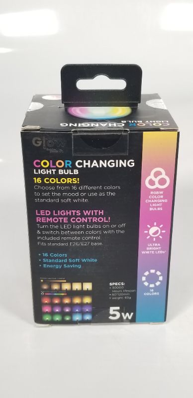 Photo 2 of COLOR CHANGING LIGHT BULB 5W 16 COLORS WITH REMOTE NEW