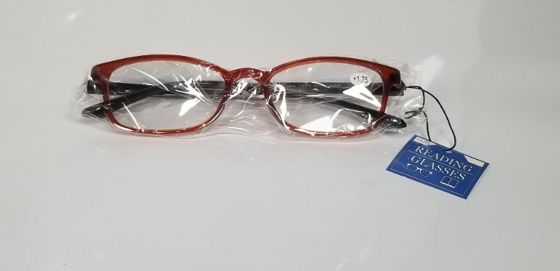 Photo 4 of +1.75 BLACK AND ORANGE BAND READING GLASSES BIFOCAL STYLE NEW