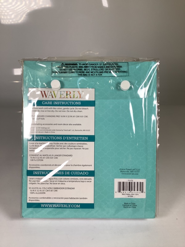 Photo 1 of Trend Lab Waverly Baby Pom Pom Spa Changing Pad Cover NEW