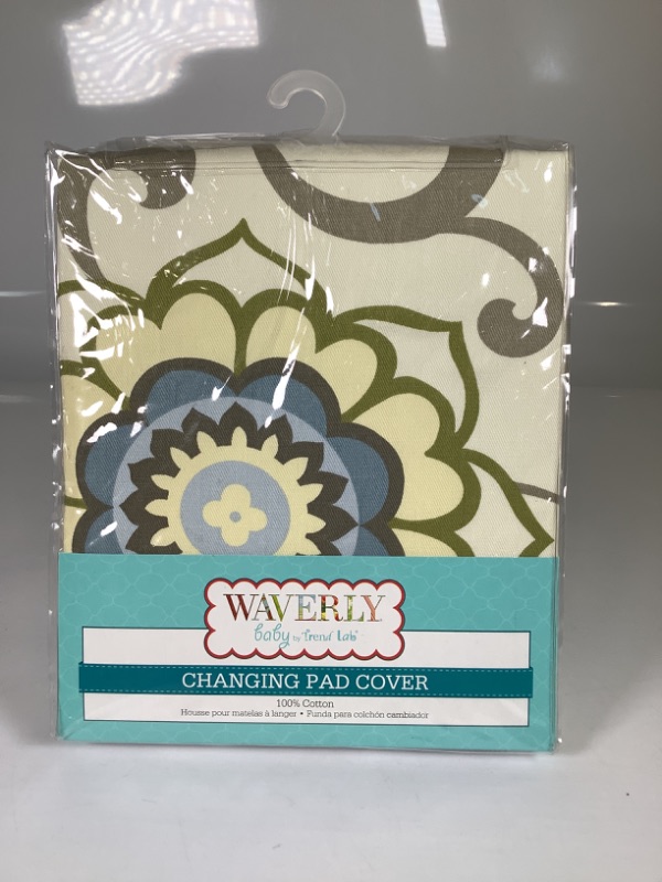 Photo 1 of Trend Lab Waverly Baby Pom Pom Spa Changing Pad Cover NEW