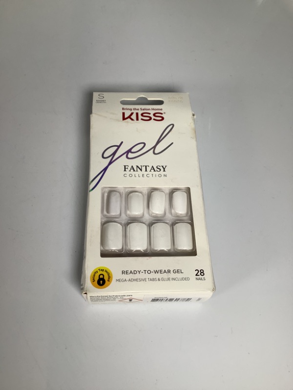 Photo 1 of Kiss Nail Kit, Gel, Fantasy Collection, White Short Length