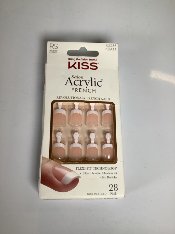 Photo 2 of Kiss Salon Acrylic French 28 Nails (KSA11) 28 Count 