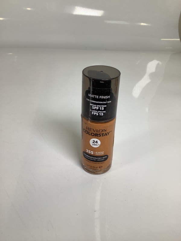 Photo 2 of Liquid Foundation by Revlon, ColorStay Face Makeup for Combination & Oily Skin, SPF 15, Medium-Full Coverage with Matte Finish,(355) ALMOND 1 Fl Oz 