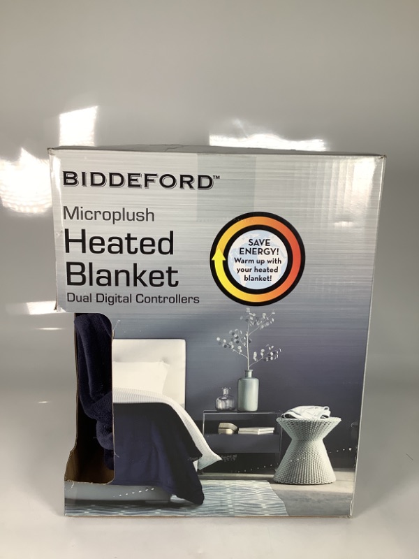 Photo 2 of BIDDEFORD MICROPLUSH HEATED BLANKET -BLUE KING