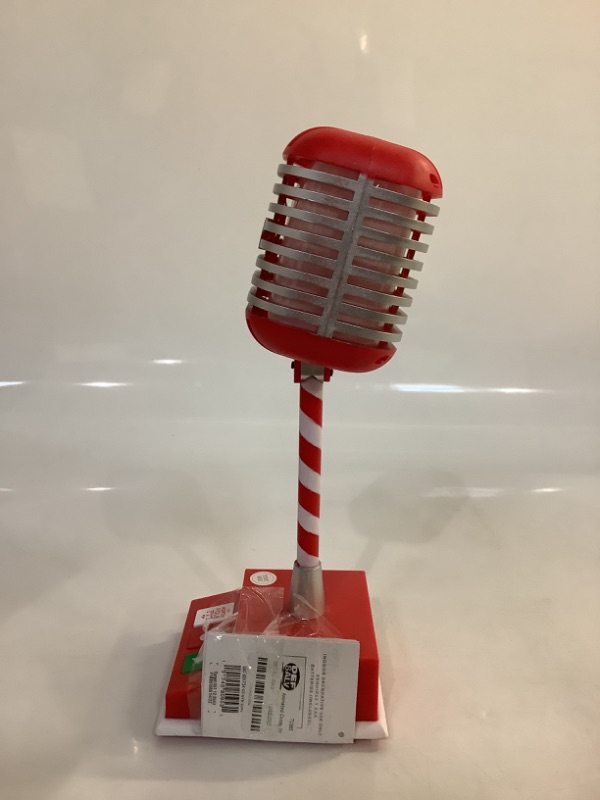 Photo 2 of Animated Candy Striped North Pole Microphone - Wondershop