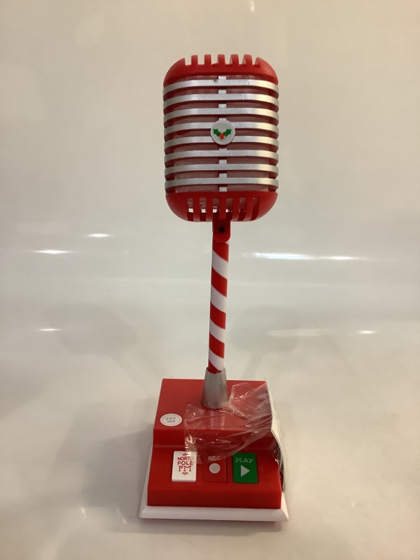 Photo 3 of Animated Candy Striped North Pole Microphone - Wondershop