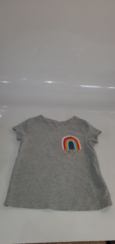 Photo 1 of CAT AND JACK - GRAY SHIRT WITH A PRINTED RAINBOW - 5T 