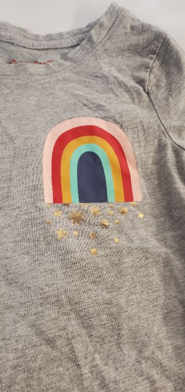 Photo 1 of CAT AND JACK - GRAY SHIRT WITH A PRINTED RAINBOW - 5T 