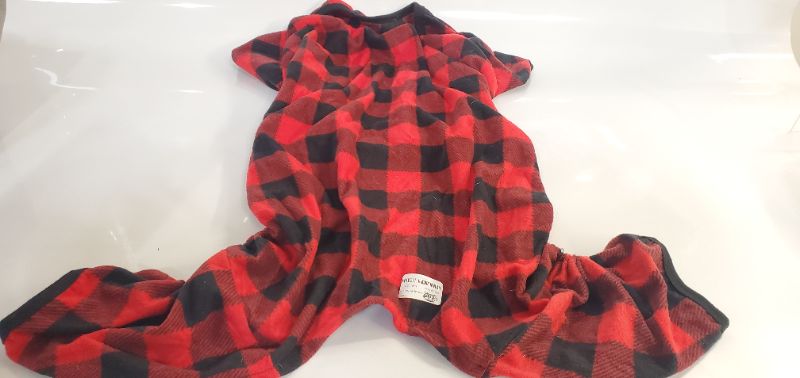 Photo 2 of Holiday Buffalo Check Plaid Fleece Matching Family Dog and Cat Pajama with Sleeves - Wondershop- SIZE XL 