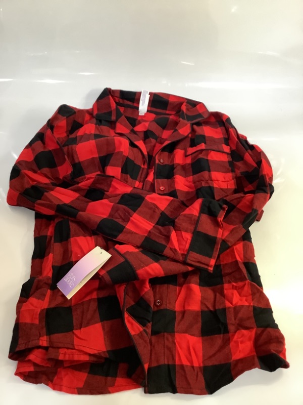 Photo 2 of STARS ABOVE - RED/BLACK FLANNEL LONG SLEEVE SHIRT - LARGE 