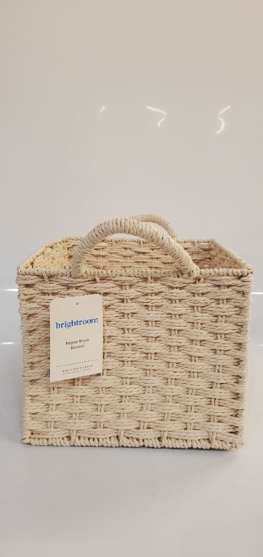 Photo 3 of HANDCRAFTED PAPER ROPE BASKET - 11IN L X 10IN W X 8IN NEW