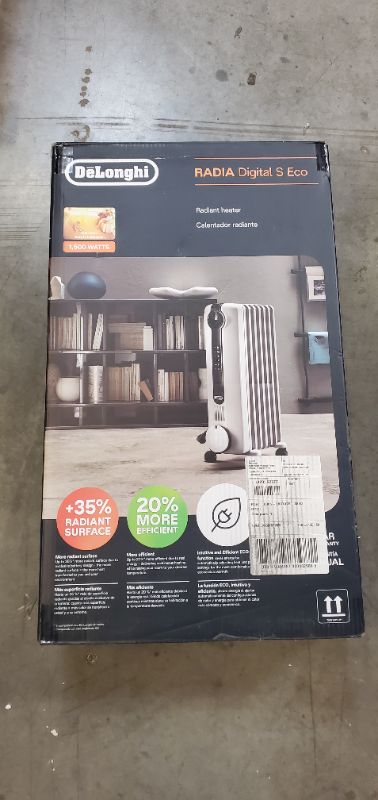 Photo 3 of De'Longhi Radia S Eco Digital Full Room Radiant Heater, 15"w x 6"d x 25"h