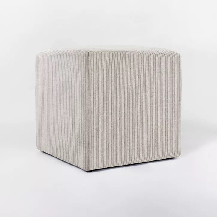 Photo 1 of Lynwood Square Upholstered Cube - Threshold™ designed with Studio McGee 191/4"H  X 19"W X 19"D 
