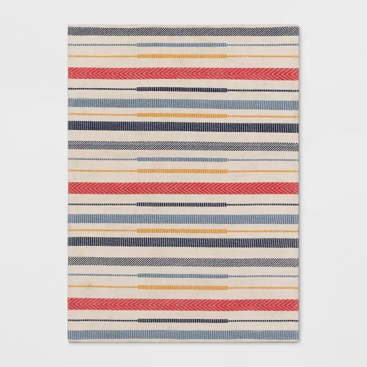 Photo 1 of PILLOWFORT RUG MULTICOLOR- STRIPED RUG -  4' X 5'6" 